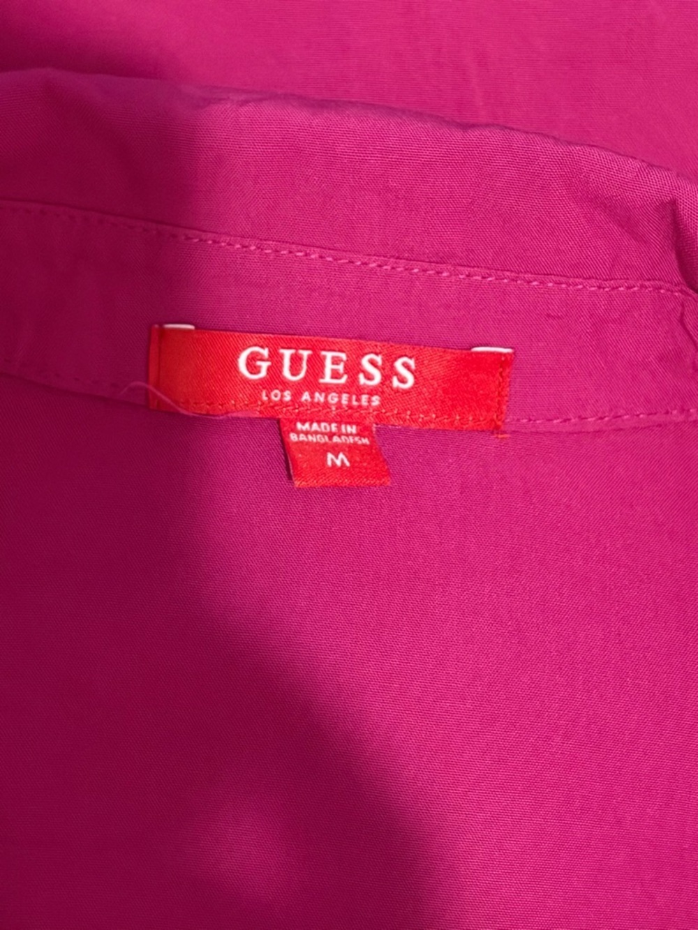 Guess Fuchsia Button-Front Blouse - Picture 3 of 5